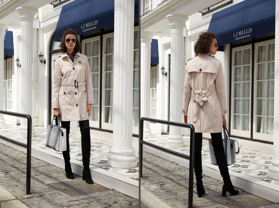 women's beige coat