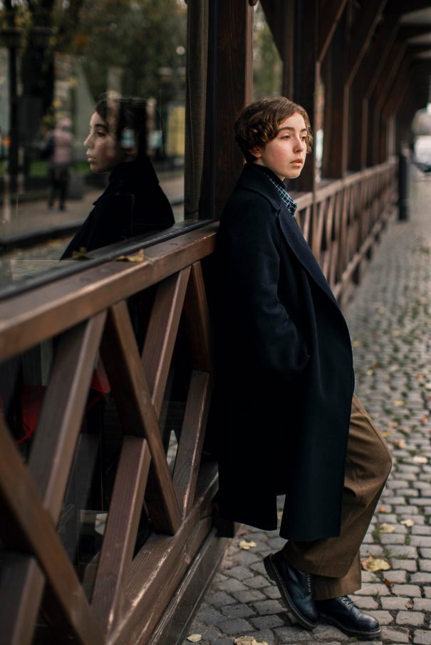 wool coat black
